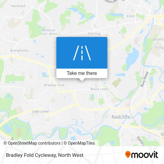 Bradley Fold Cycleway map