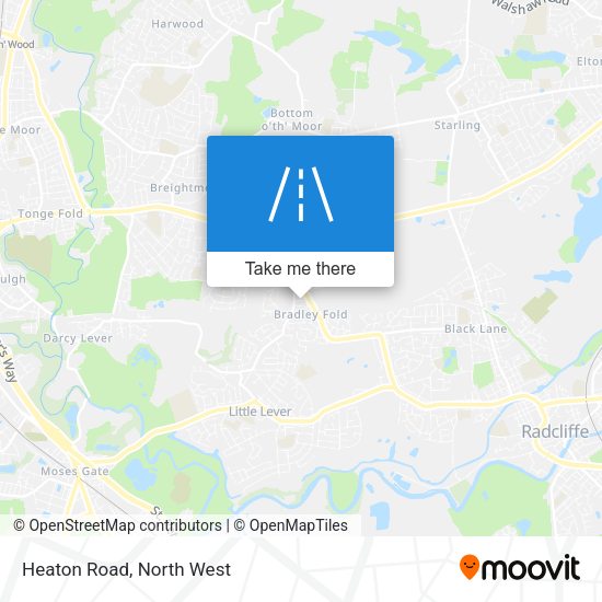 Heaton Road map