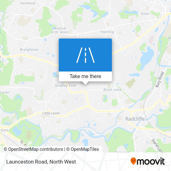 Launceston Road map