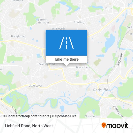 Lichfield Road map