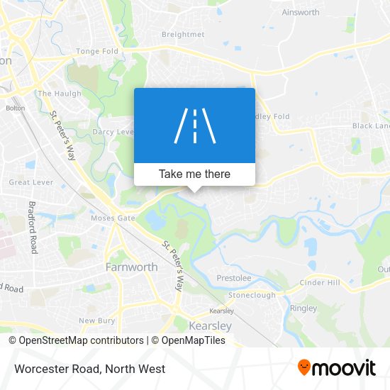 Worcester Road map