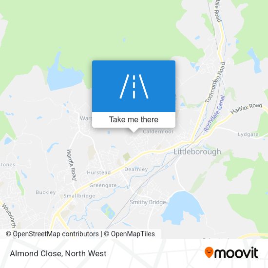 Almond Close map
