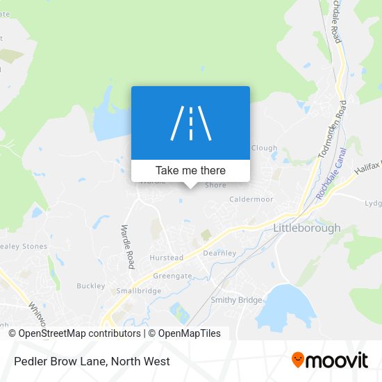 Pedler Brow Lane map