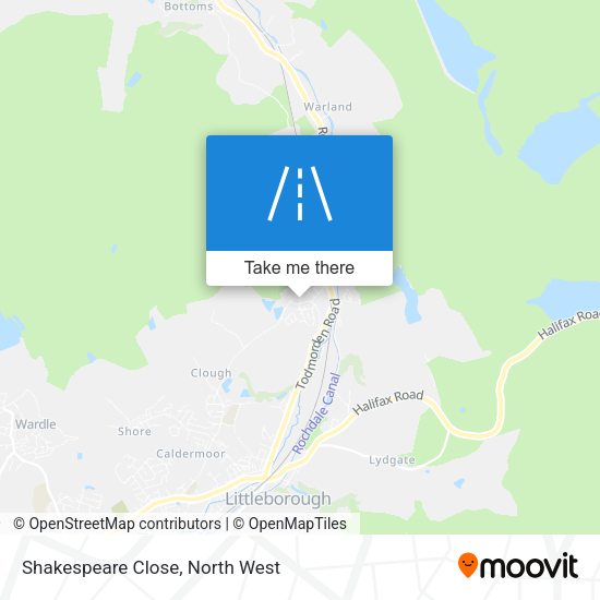 Shakespeare Close map