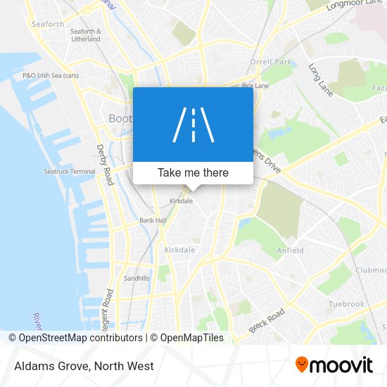 Aldams Grove map