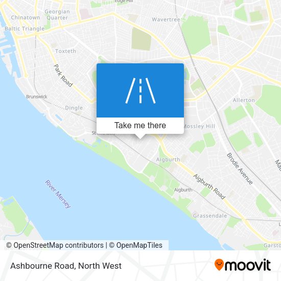 Ashbourne Road map