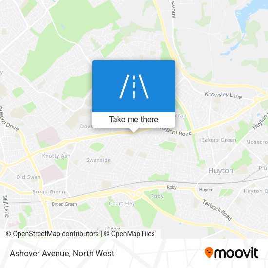 Ashover Avenue map