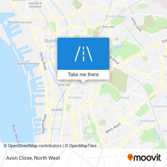 Avon Close map