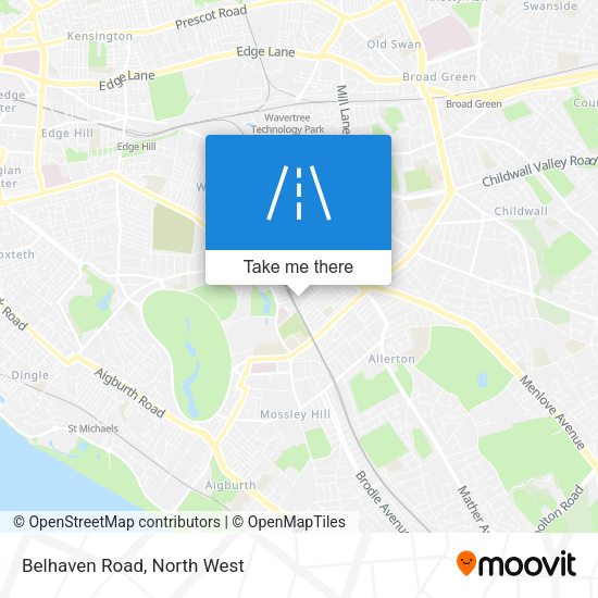 Belhaven Road map