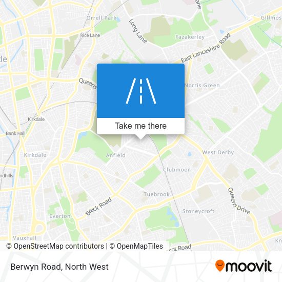 Berwyn Road map
