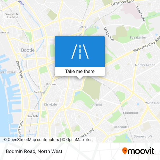 Bodmin Road map