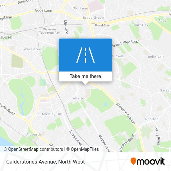Calderstones Avenue map