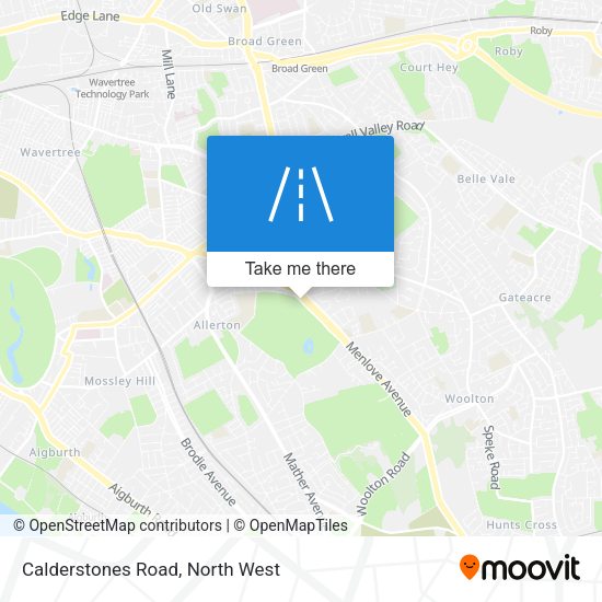 Calderstones Road map