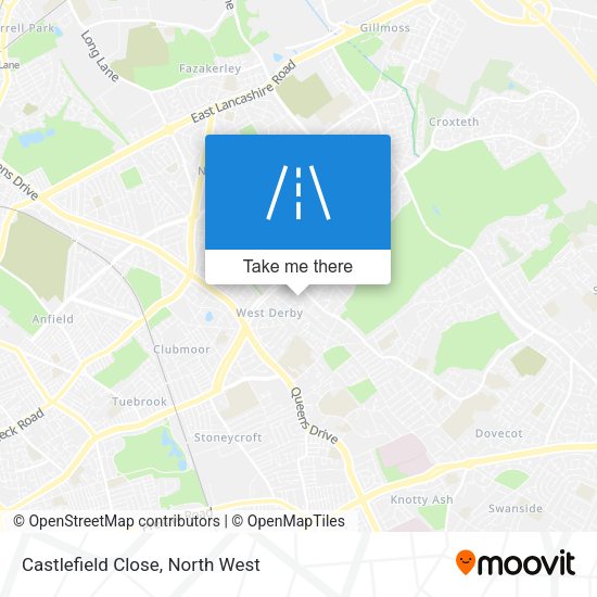 Castlefield Close map