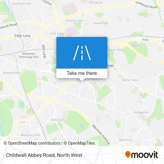 Childwall Abbey Road map