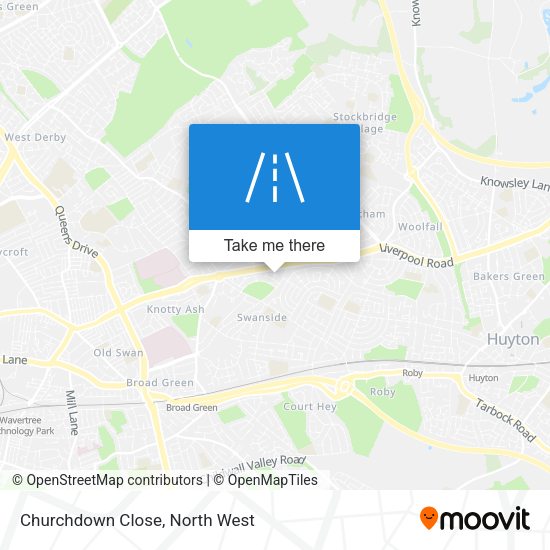 Churchdown Close map