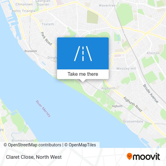 Claret Close map