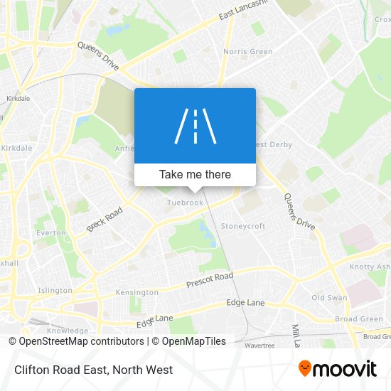 Clifton Road East map