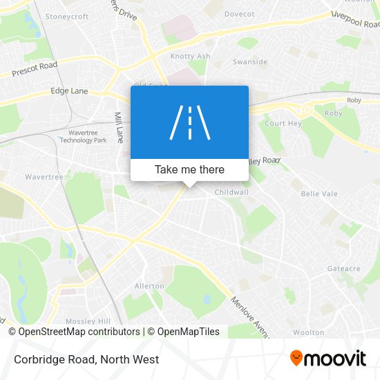 Corbridge Road map