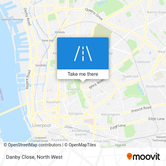 Danby Close map
