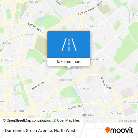 Darmonds Green Avenue map