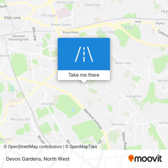 Devon Gardens map