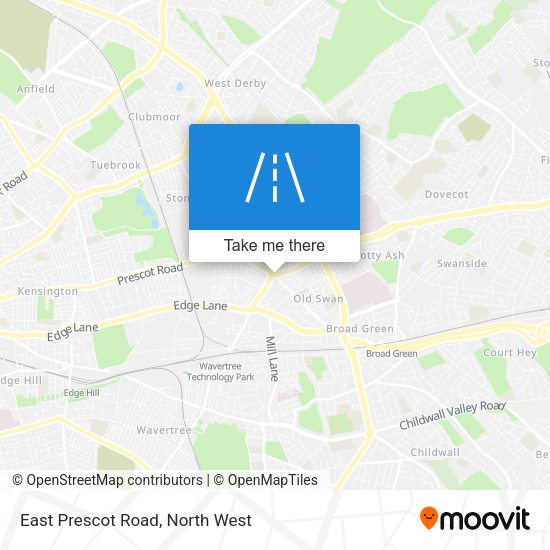 East Prescot Road map