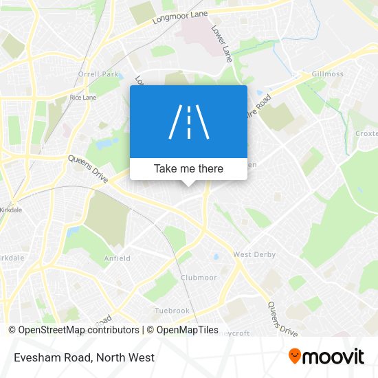 Evesham Road map
