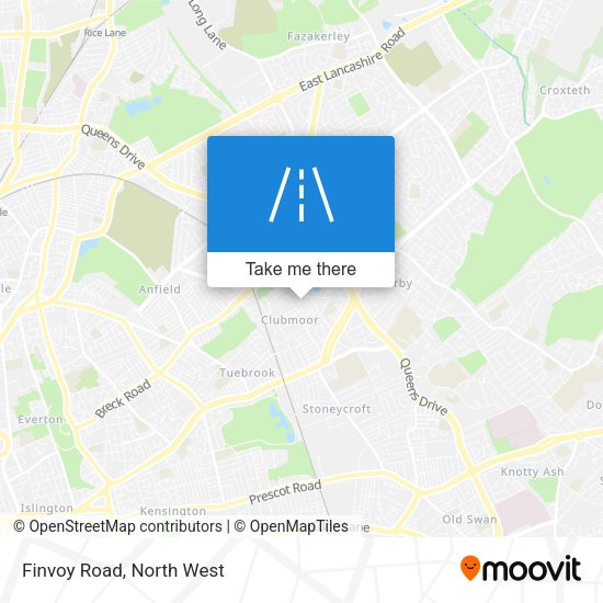 Finvoy Road map