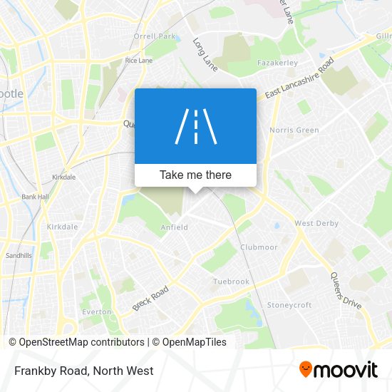 Frankby Road map