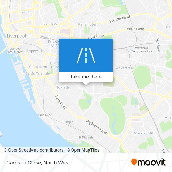 Garrison Close map