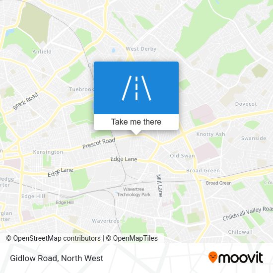 Gidlow Road map