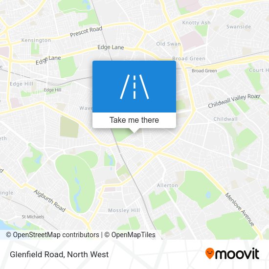 Glenfield Road map
