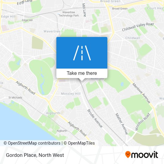 Gordon Place map
