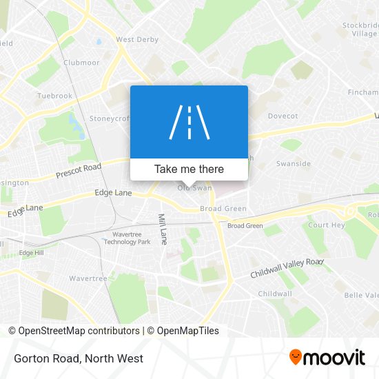 Gorton Road map
