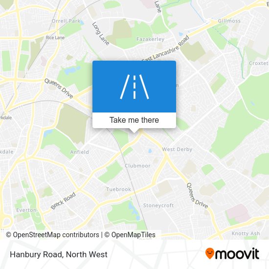 Hanbury Road map