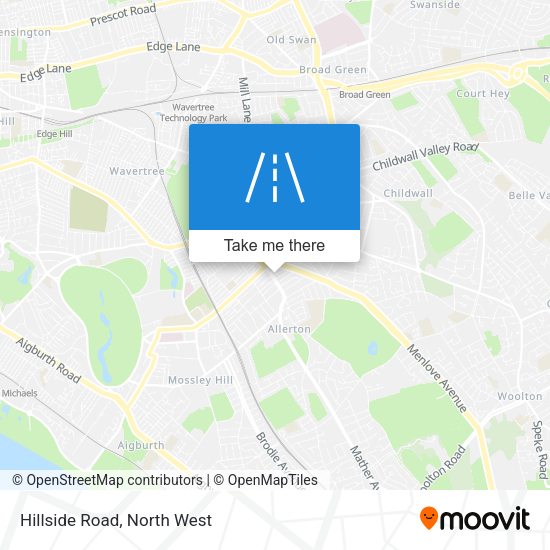 Hillside Road map