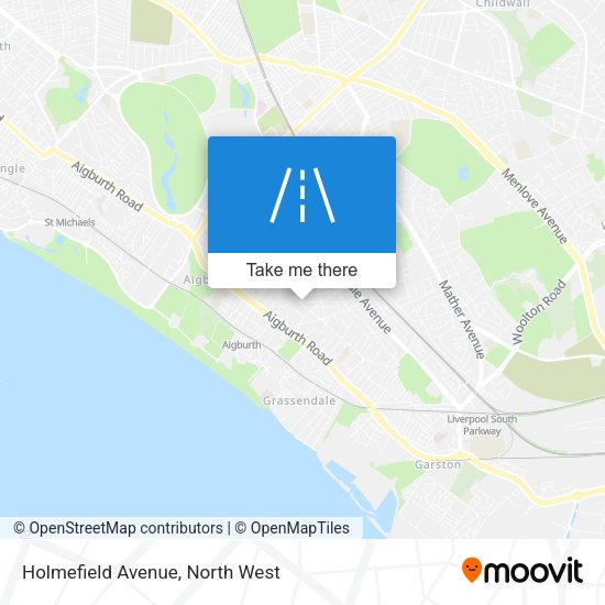 Holmefield Avenue map