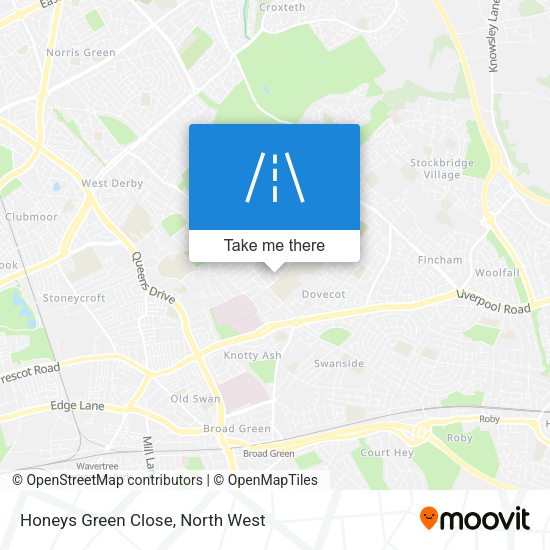 Honeys Green Close map