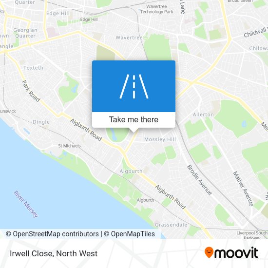 Irwell Close map