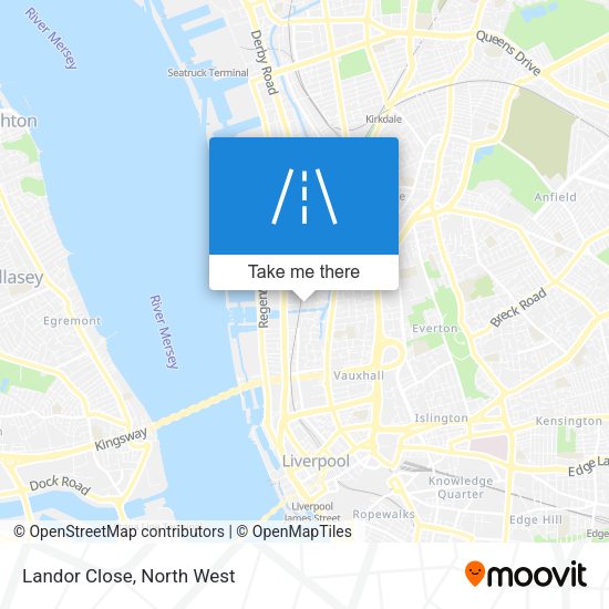 Landor Close map