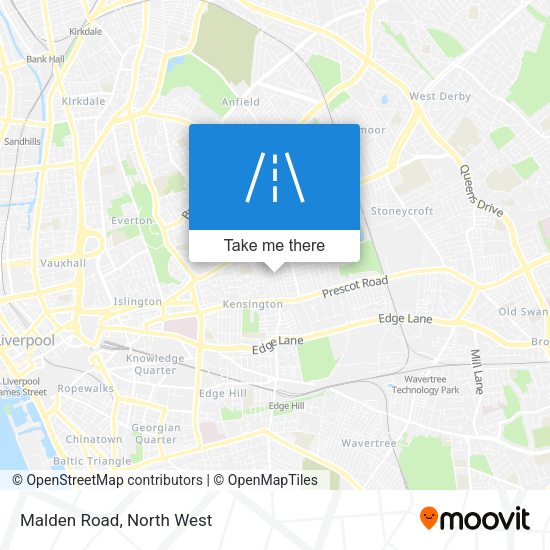 Malden Road map