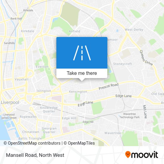 Mansell Road map
