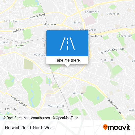Norwich Road map