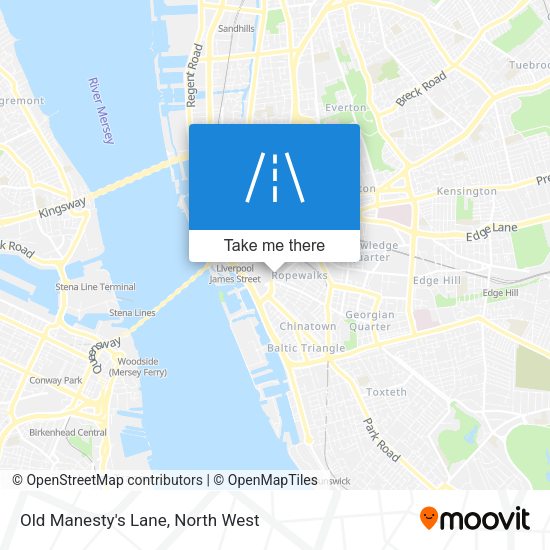 Old Manesty's Lane map