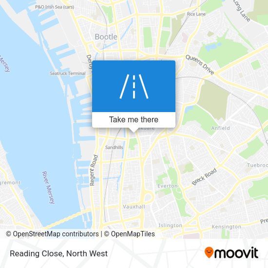 Reading Close map