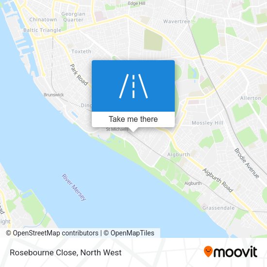 Rosebourne Close map