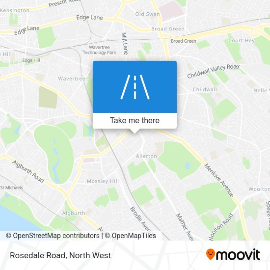 Rosedale Road map