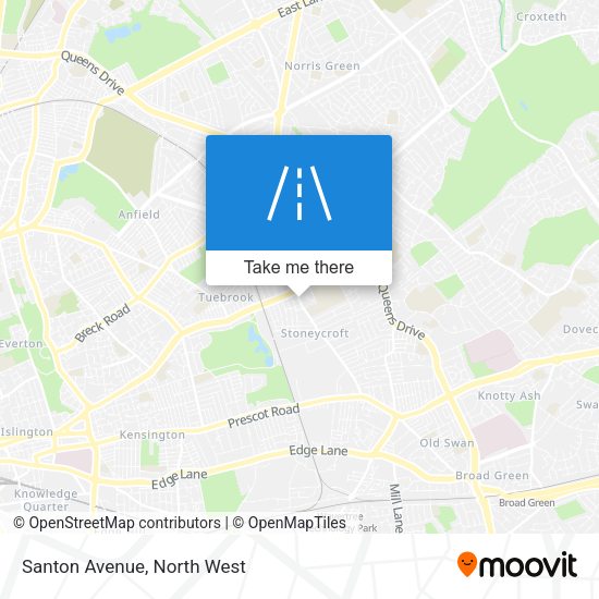 Santon Avenue map