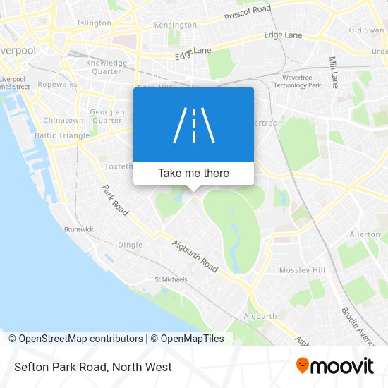 How to get to Sefton Park Road, Liverpool by bus or train?